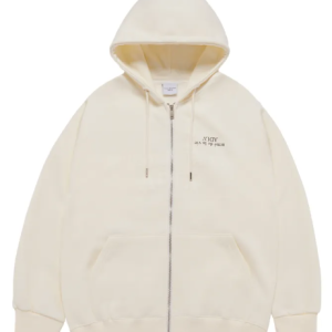 Áo Hoodie Kéo Khóa Upside Down Logo Napping Zurry Trắng Ngà