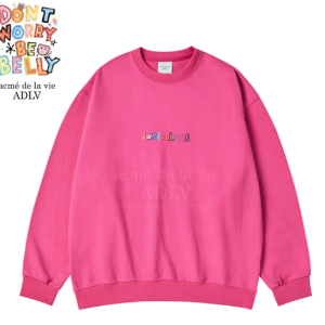 Áo Nỉ Belly Collage Logo Hồng