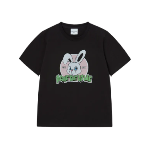 Áo Thun Nữ Nineties Retro Bunny Đen