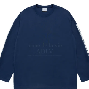 Áo Thun Sleeve Lettering Logo Xanh Navy