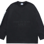 Áo Thun Sleeve Lettering Logo Đen