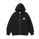 Áo Hoodie Kéo Khóa Box Basic Logo Đen